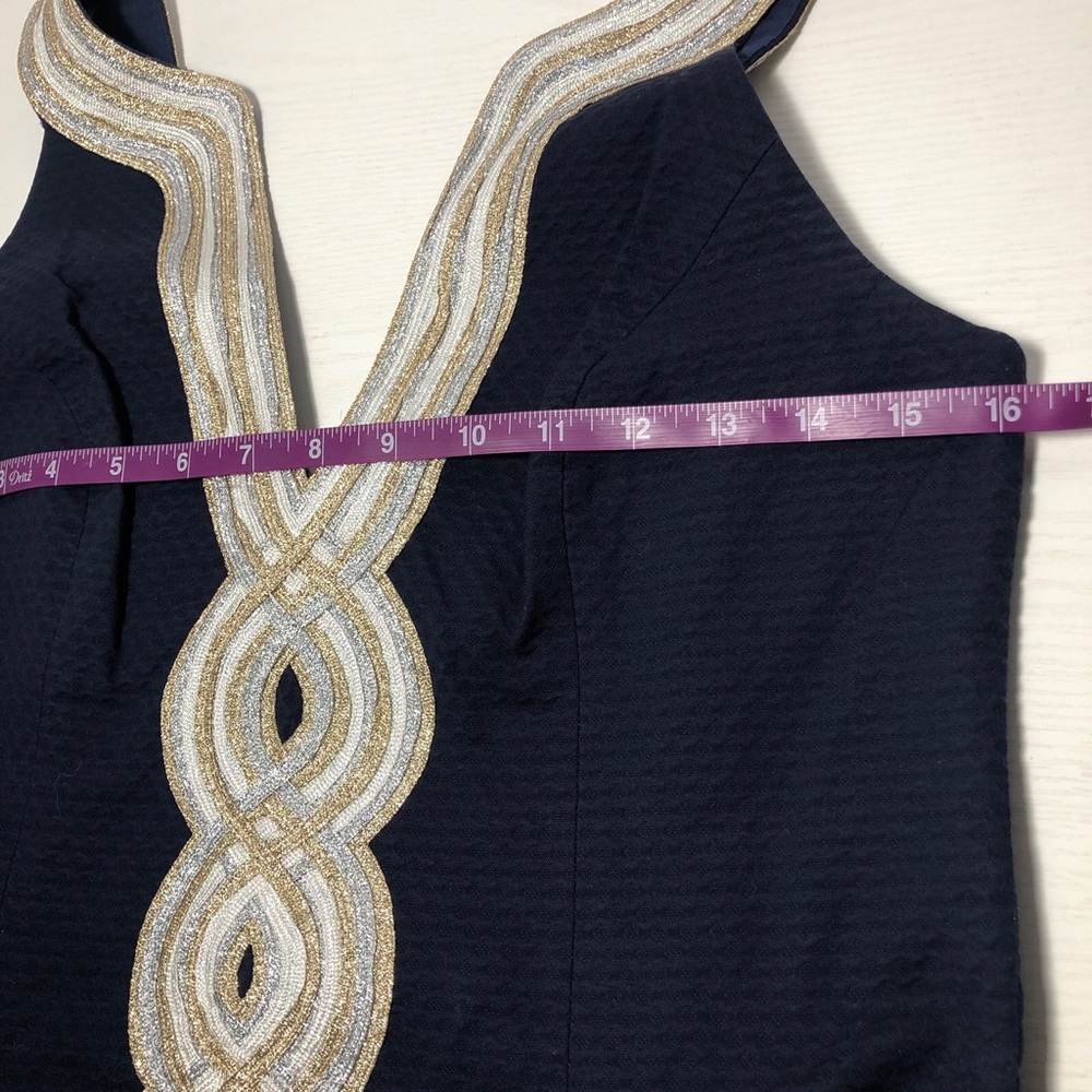 Lilly Pulitzer Valli Shift Dress Women's Size 6 Mini Navy Preppy Resort Retro - Picture 7 of 7